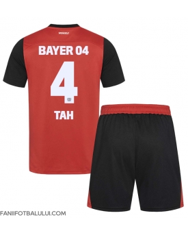 Bayer Leverkusen Jonathan Tah #4 Echipament de Fotbal Replică 2024-25 Copii Acasa (+ Șorturi)